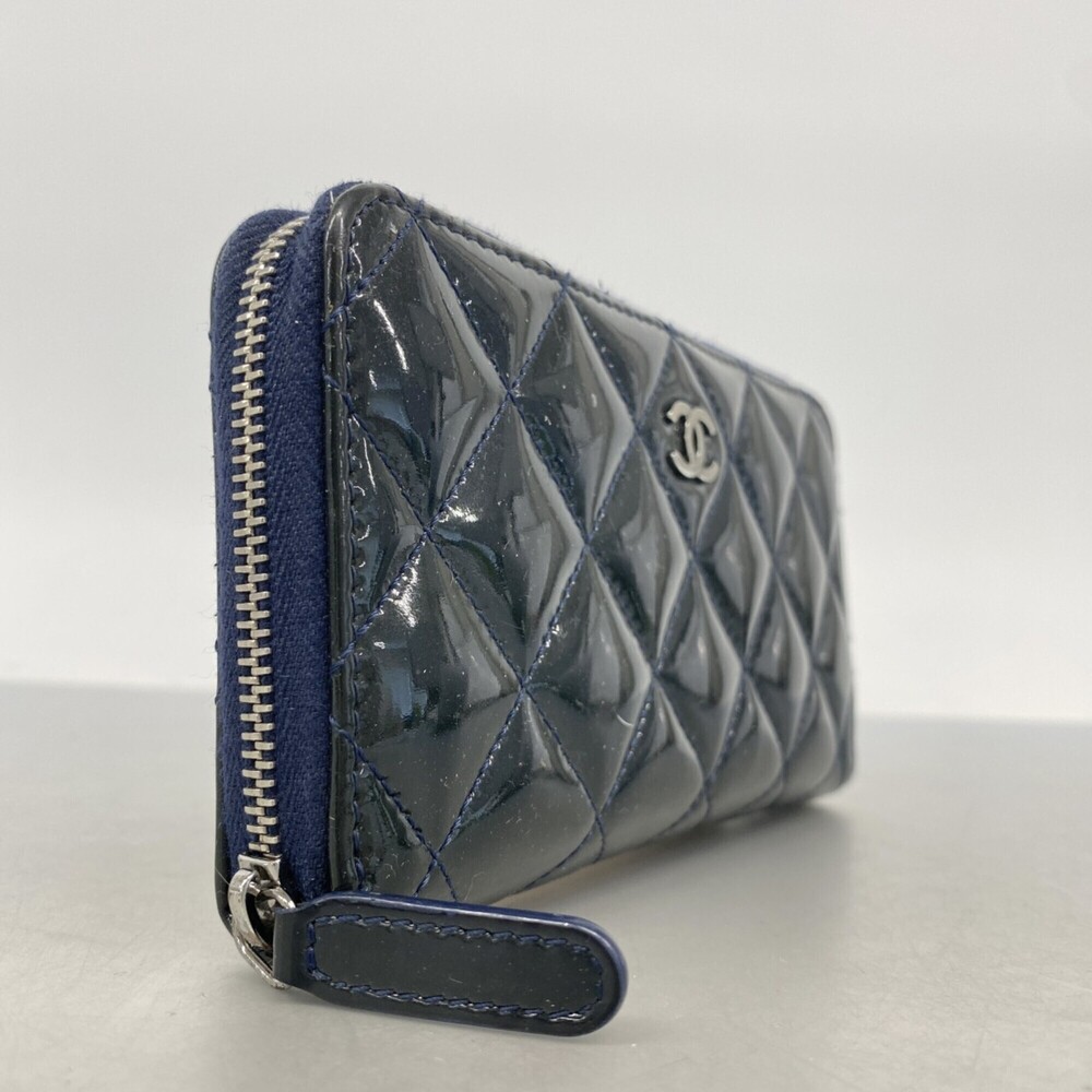 CHANEL Authentic Blue Leather Wallet - Picture 2 of 12